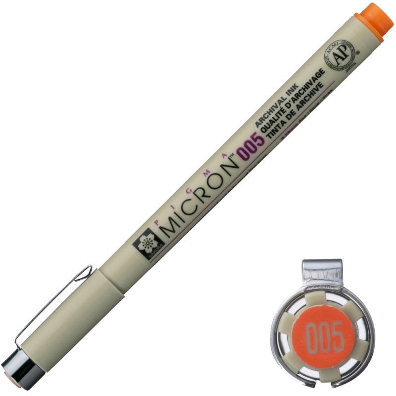 Cienkopis Pigma Micron Sakura 005 - 0,20 mm pomarańczowy