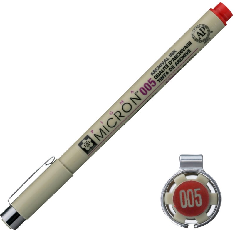 Cienkopis Pigma Micron Sakura 005 - 0,20 mm czerwony
