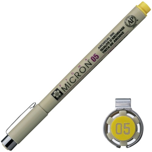 Cienkopis Pigma Micron Sakura 05 - 0,45 mm żółty