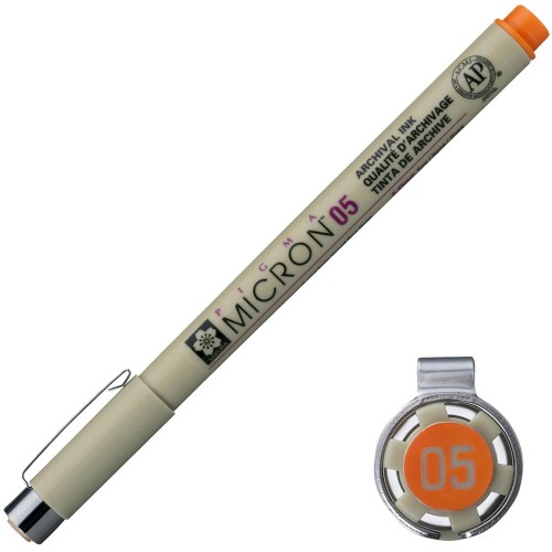 Cienkopis Pigma Micron Sakura 05 - 0,45 mm pomarańczowy