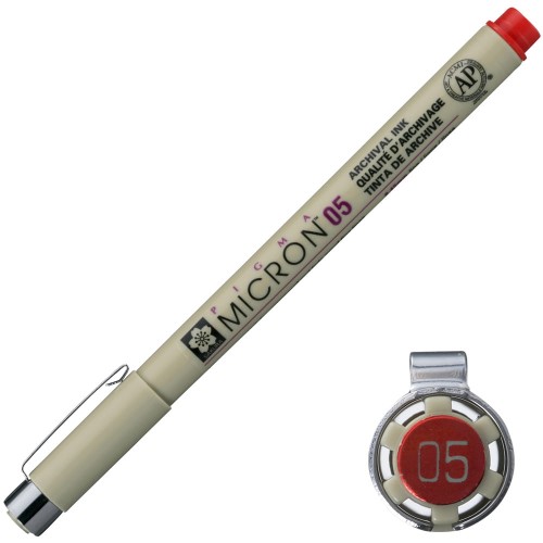 Cienkopis Pigma Micron Sakura 05 - 0,45 mm czerwony