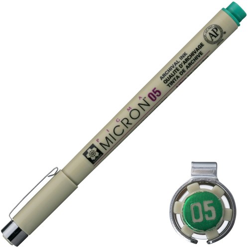 Cienkopis Pigma Micron Sakura 05 - 0,45 mm zielony