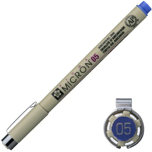 Cienkopis Pigma Micron Sakura 05 - 0,45 mm niebieski