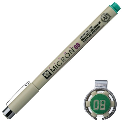 Cienkopis Pigma Micron Sakura 08 - 0,50 mm zielony
