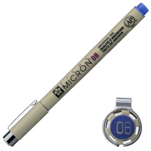 Cienkopis Pigma Micron Sakura 08 - 0,50 mm niebieski
