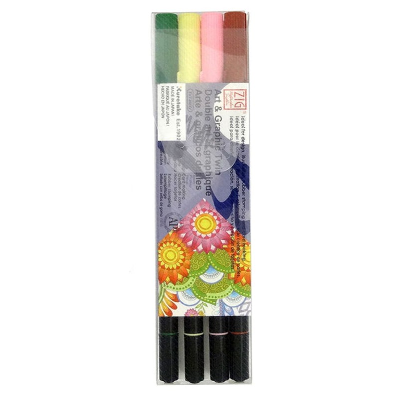 Zestaw ZIG Art&amp;Graphic Twin AUTUMN 4 szt