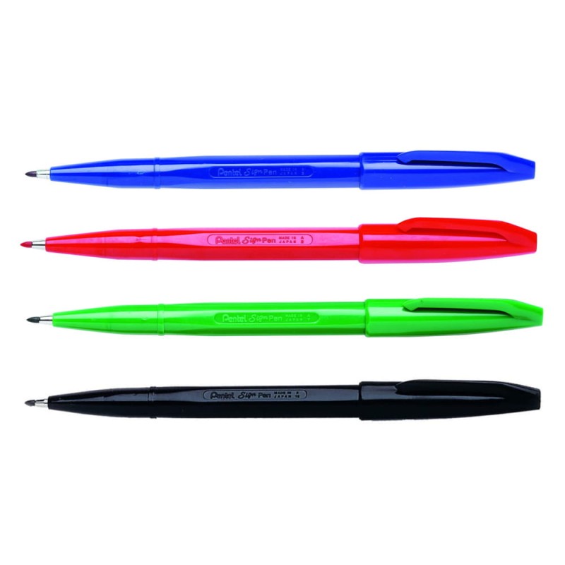 Zestaw do Projektowania Sign Pen S520 Pentel 4 szt
