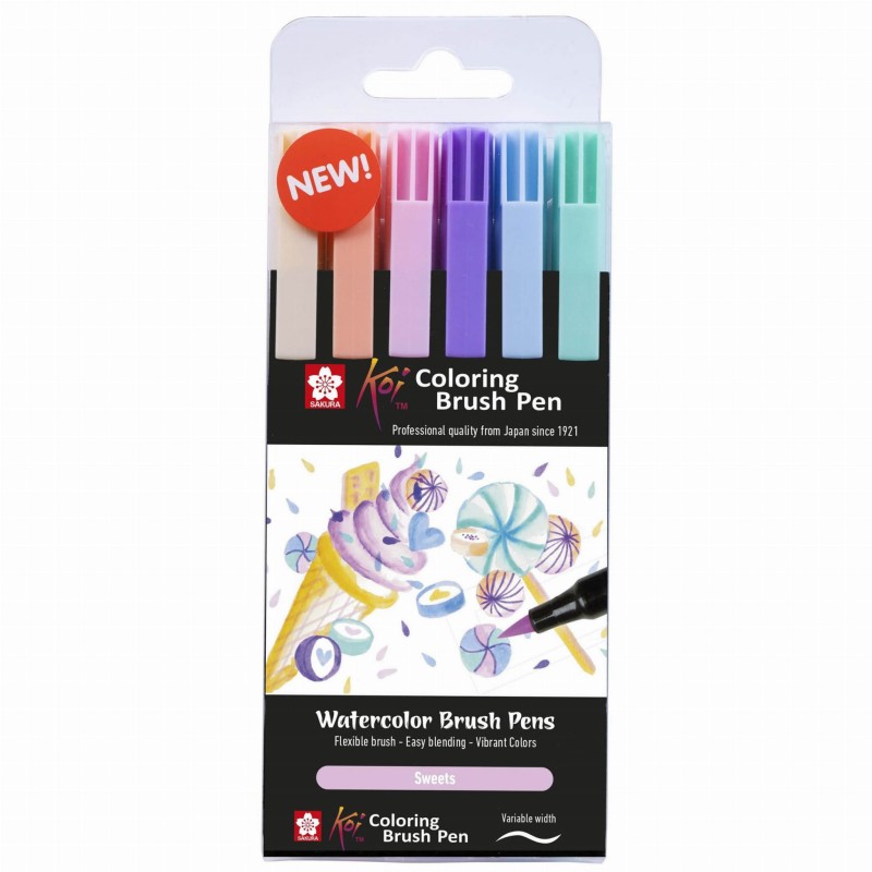 Zestaw pisaków Koi Coloring Brush Pens Sakura SWEETS 6 szt=.jpg
