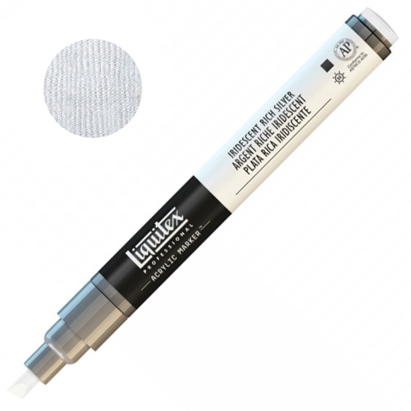 Liquitex Paint Marker 2 mm - 0239 Iridescent rich silver