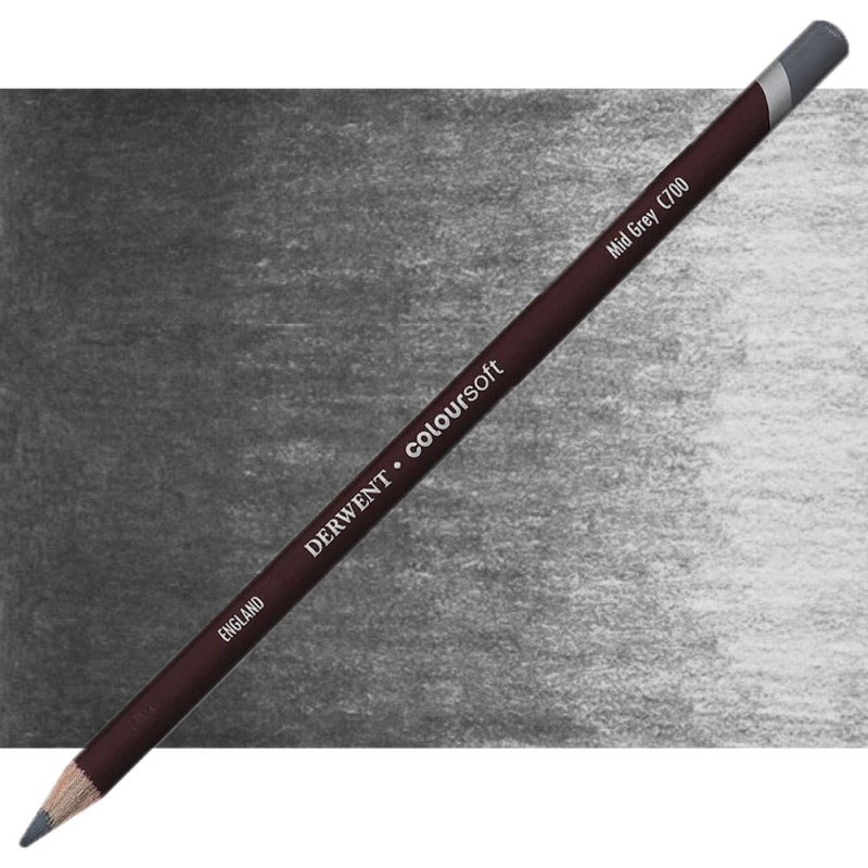 Kredka Derwent Coloursoft - C700 Mid grey