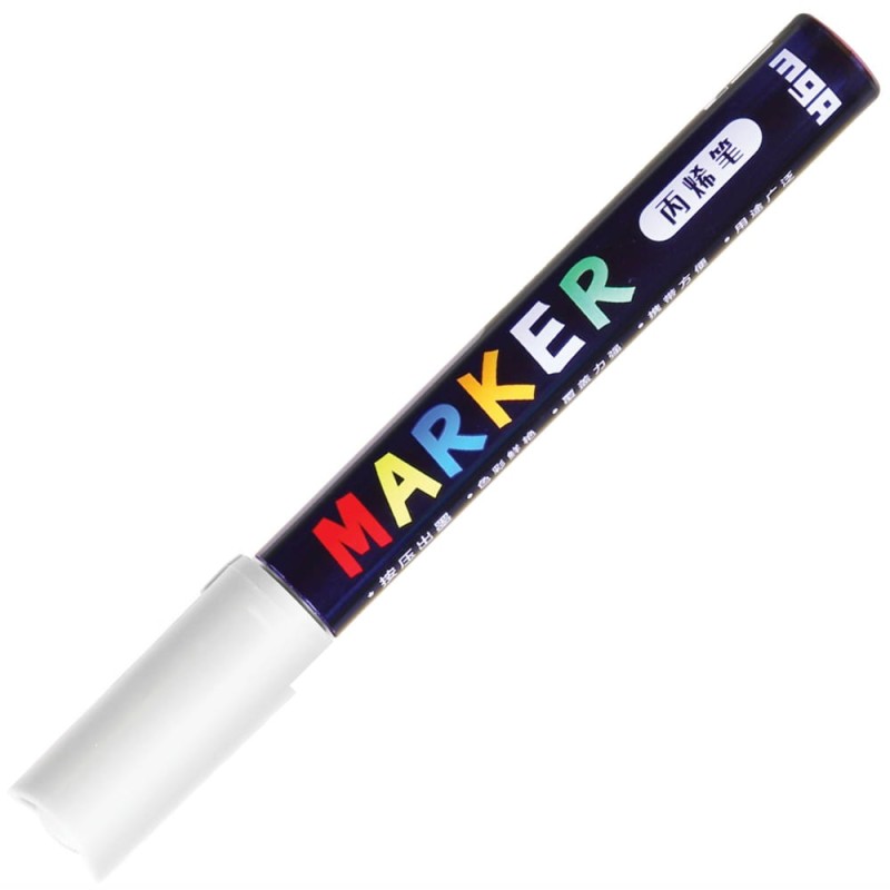 Marker akrylowy M&amp;G 1-2 mm - 1 biały
