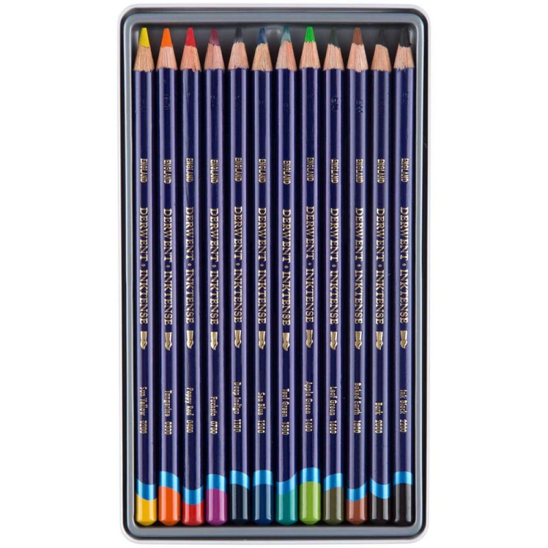 Zestaw kredek tuszowych Derwent Inktense - 12 szt.