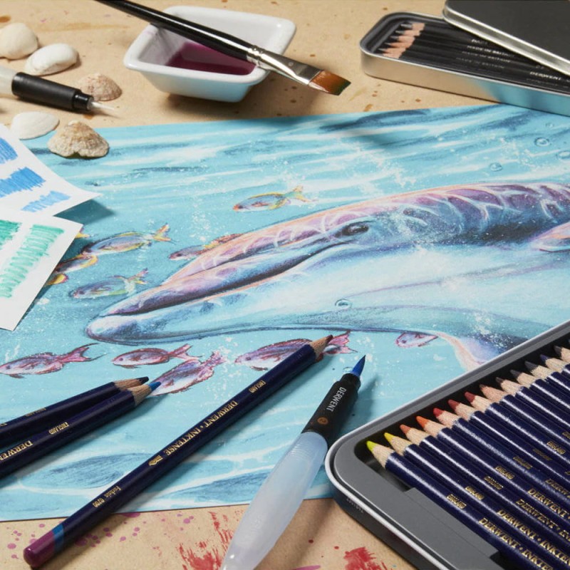 Zestaw kredek tuszowych Derwent Inktense - 24 szt.