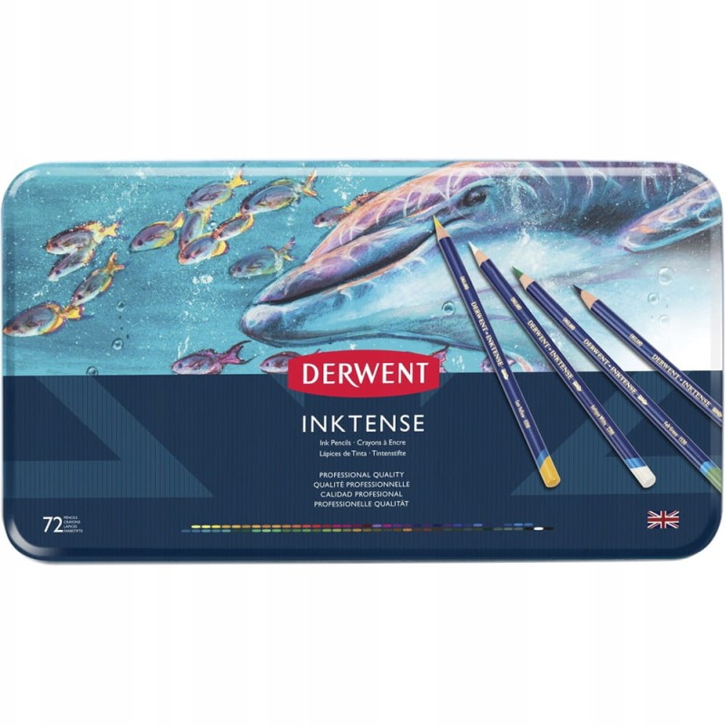 Zestaw kredek tuszowych Derwent Inktense - 72 szt.