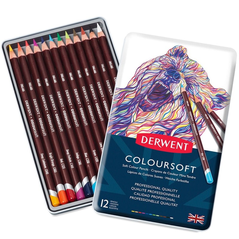 Zestaw kredek Derwen Coloursoft -12 szt.