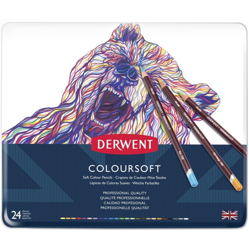 Zestaw kredek Derwent Coloursoft - 24 szt.