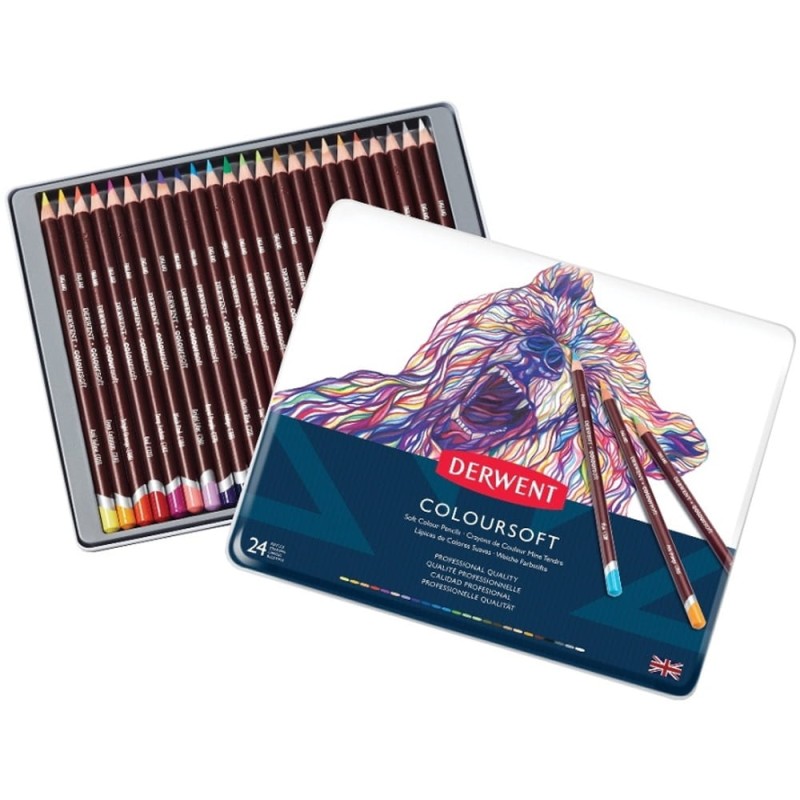 Zestaw kredek Derwent Coloursoft - 24 szt.