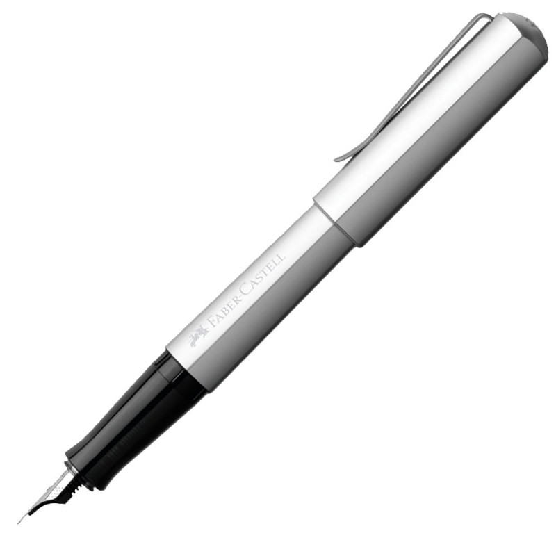 Pióro wieczne HEXO Faber-Castell - F srebrne