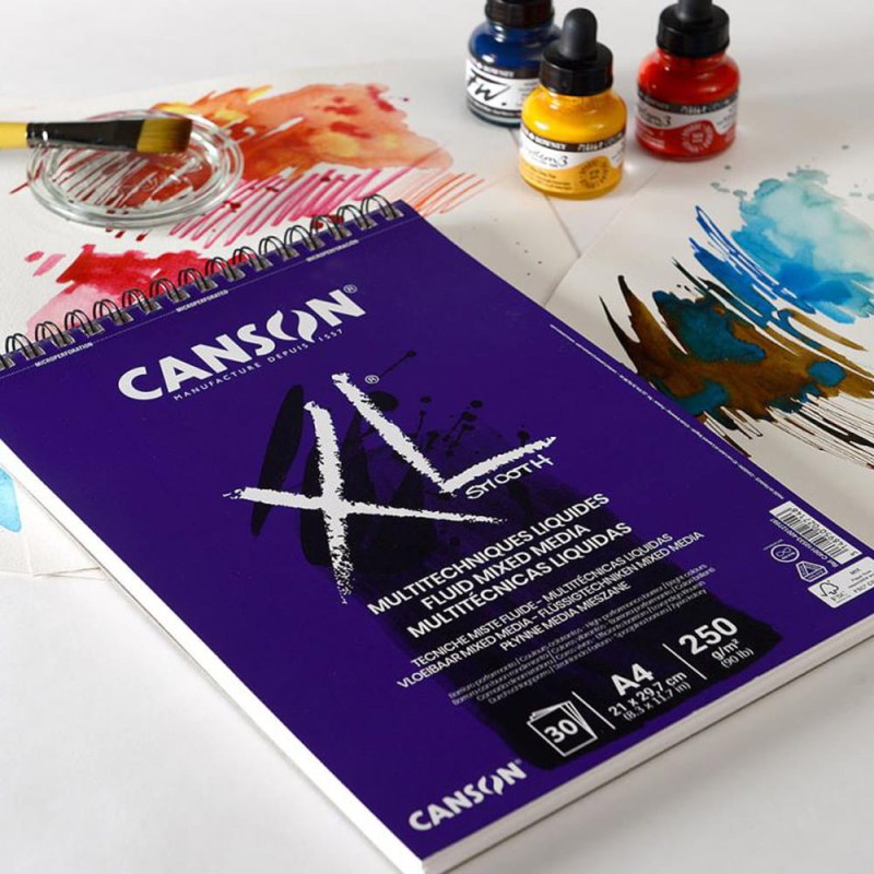 Blok Canson XL Media Fluid - A4, 150 g, 30 ark.