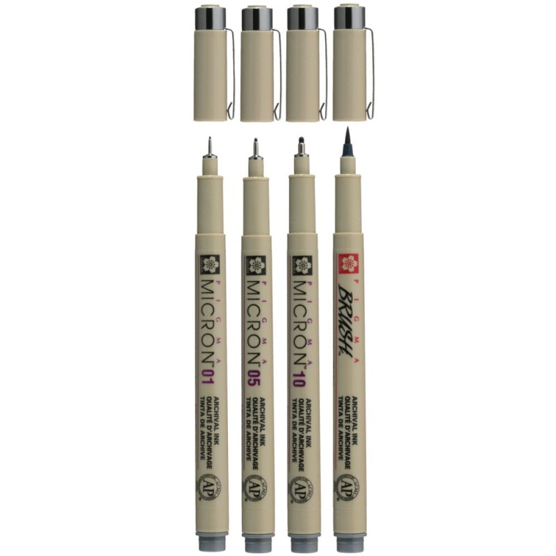 Pisaki Pigma Micron Cool Gray Sakura 4 szt