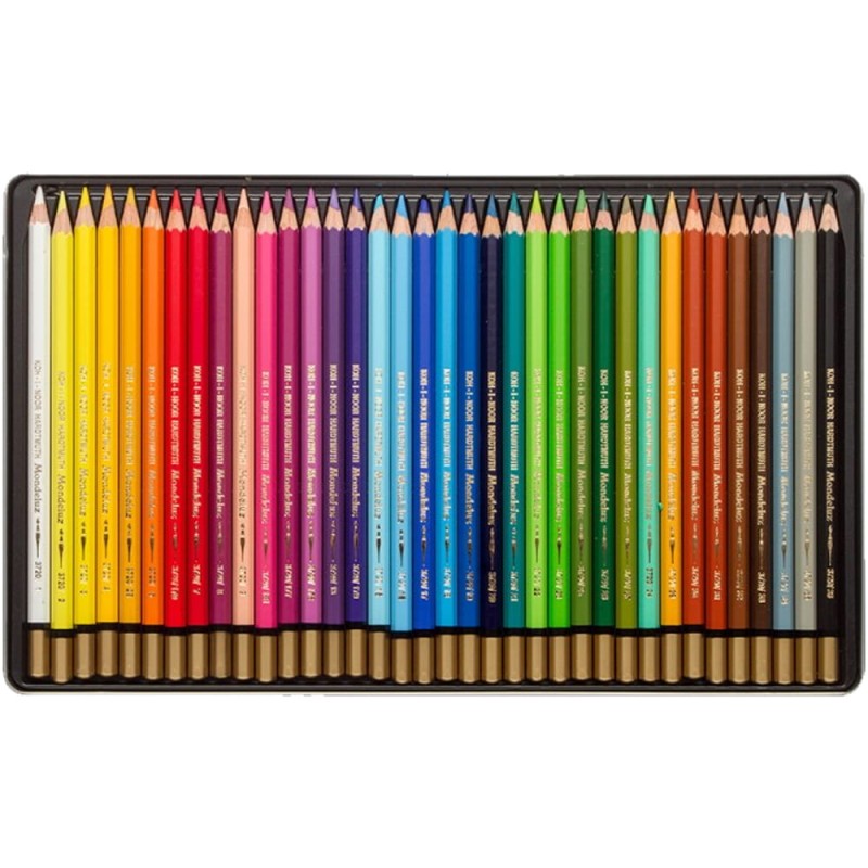 Zestaw kredek akwarelowych Koh-I-Noor Mondeluz - 36 szt., metalowa kasetka