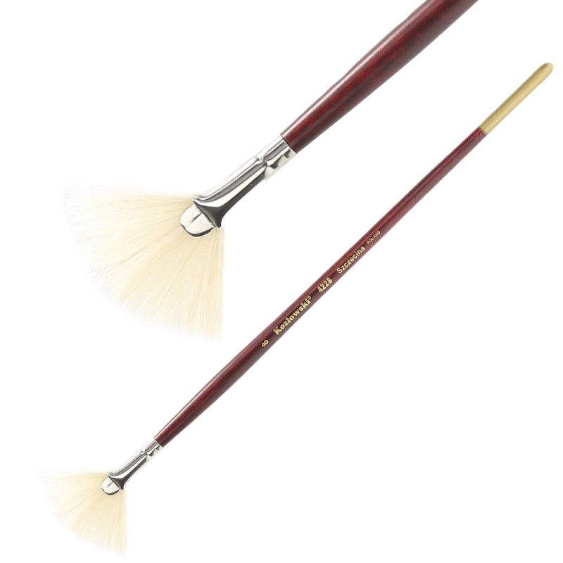 Pędzel Kozłowski szczecina seria 4228 - 8 - wachlarzowy