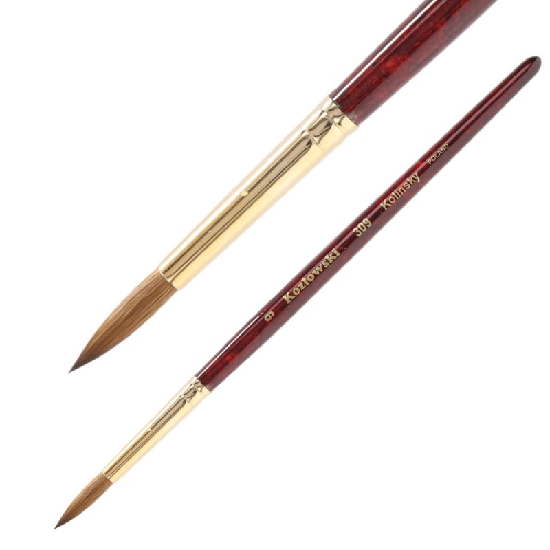 Pędzel Kozłowski Kolinsky seria 309 - 9 - okrągły