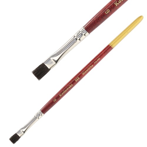 Pędzel Kozłowski wiewiórka seria 868 - 6 - płaski