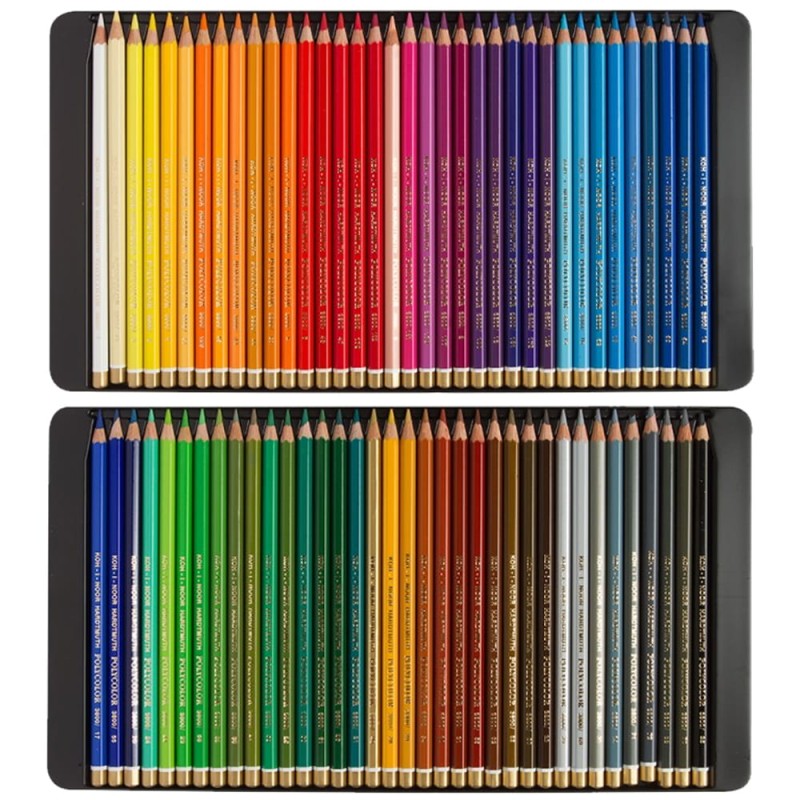 Zestaw kredek Koh-I-Noor Polycolor - 72 szt., metalowa kasetka