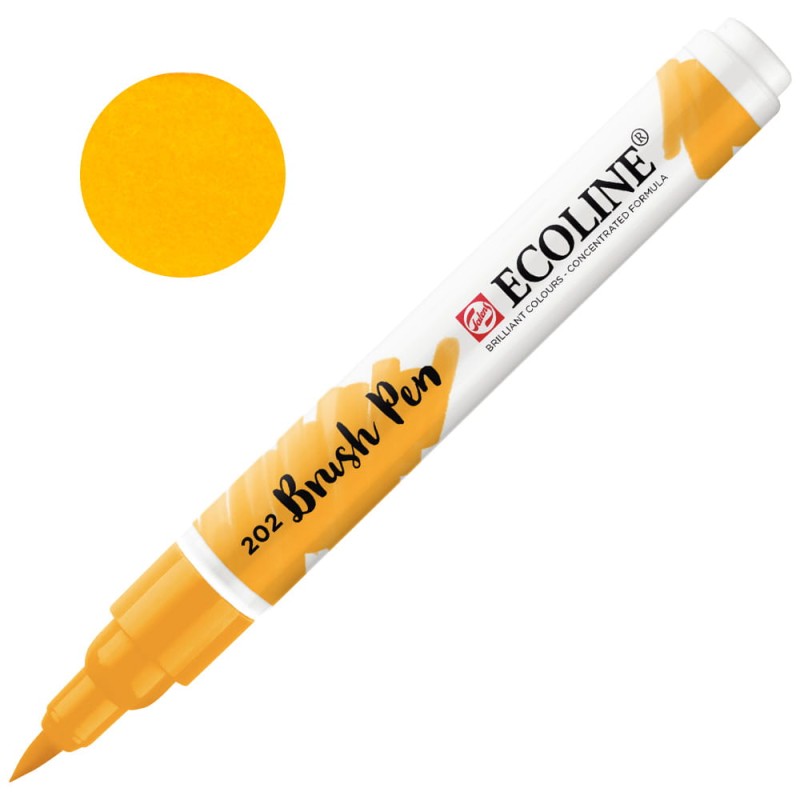Marker Ecoline Brush Pen - 202 Deep Yellow