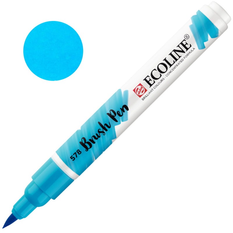 Marker Ecoline Brush Pen - 578 Sky blue