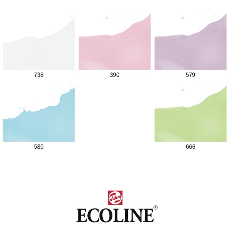 Markery Ecoline Brushpen Pastel Royal Talens zestaw 5 szt. 04