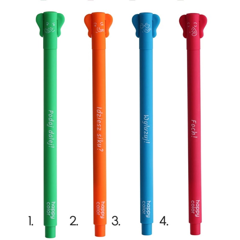 Długopis Feelingi "Elephants" Happy Color 0,5 mm - niebieski