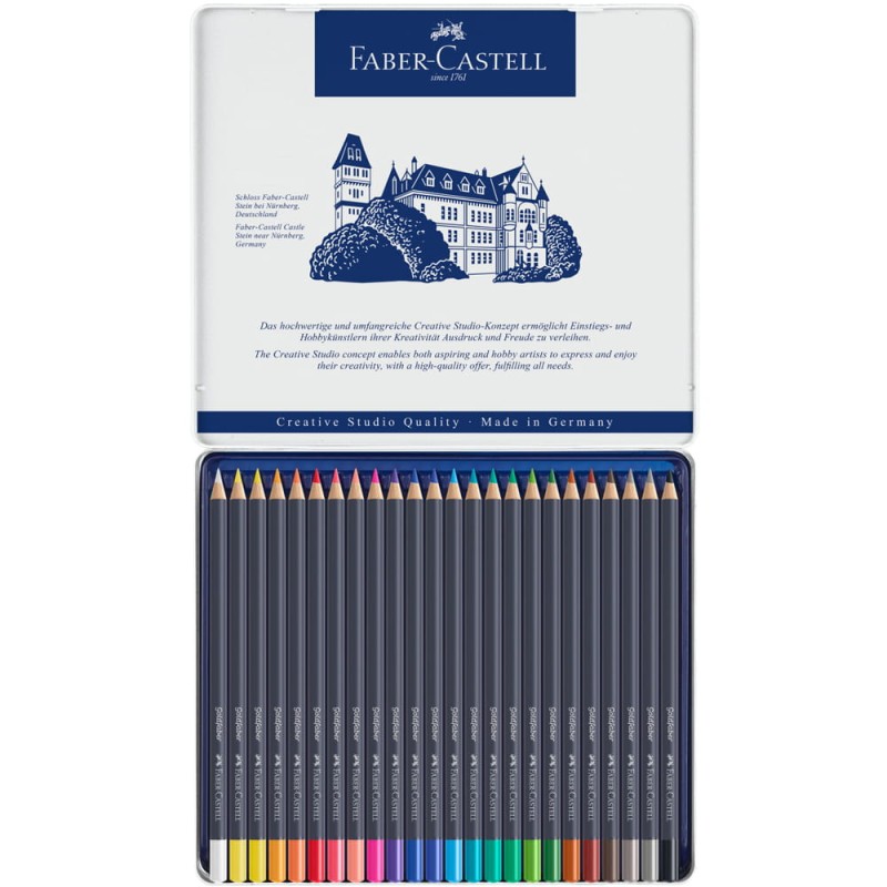 Kredki Goldfaber 24 szt Faber Castell metalowe opakowanie