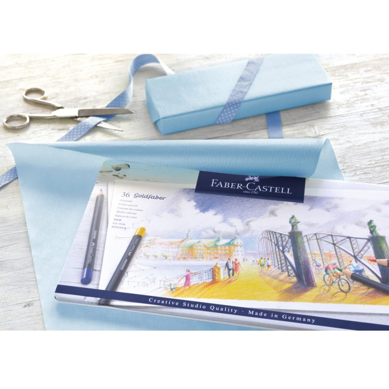 Kredki Goldfaber 36 szt. Faber Castell w metalowym opakowaniu