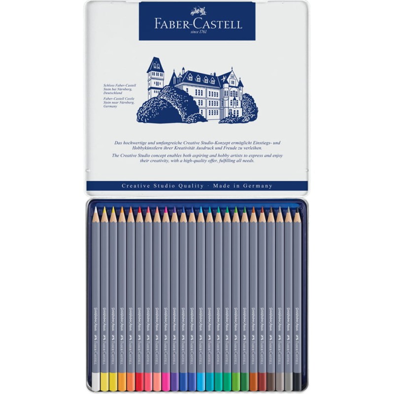 Kredki Goldfaber Aqua 24 kol Faber Castell zestaw w metalowym opakowaniu