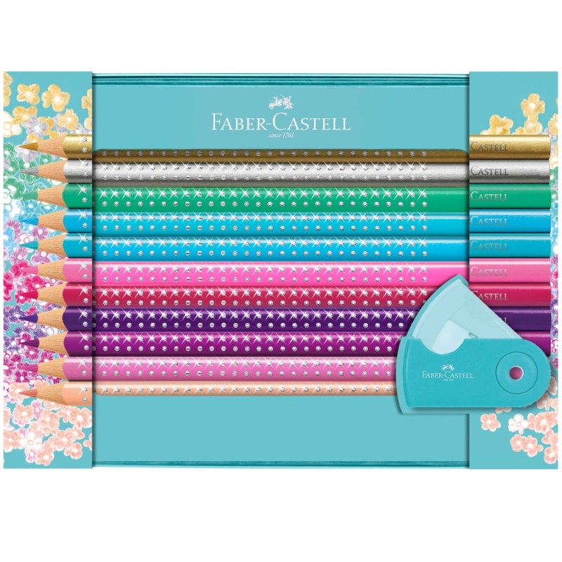 Kredki Sparkle 20 szt. + temperówka Faber Castell