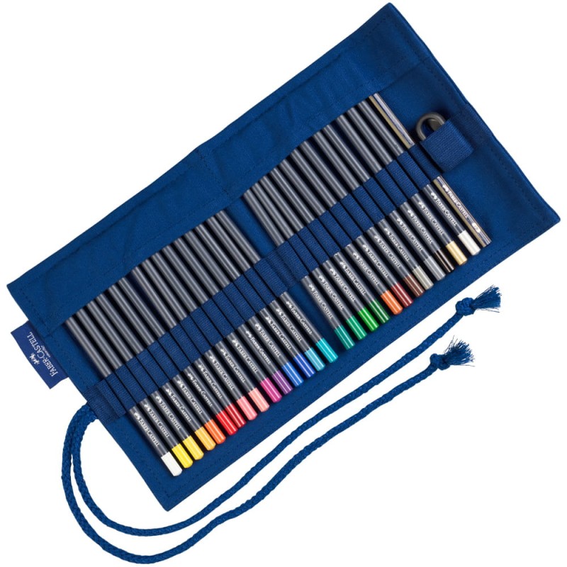 Zestaw Kredek Goldfaber 27 szt. Faber Castell w rolowanym piórniku