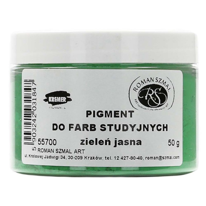 Pigment studyjny zieleń jasna 50g 55700 Szmal