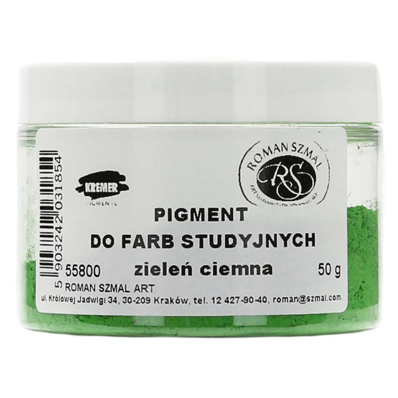 Pigment studyjny zieleń ciemna 50g 55800 Szmal