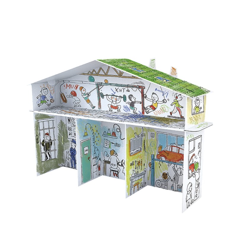 Kolorowanka składana 3D XXL Monumi  “Domek tylko dla chłopaków”