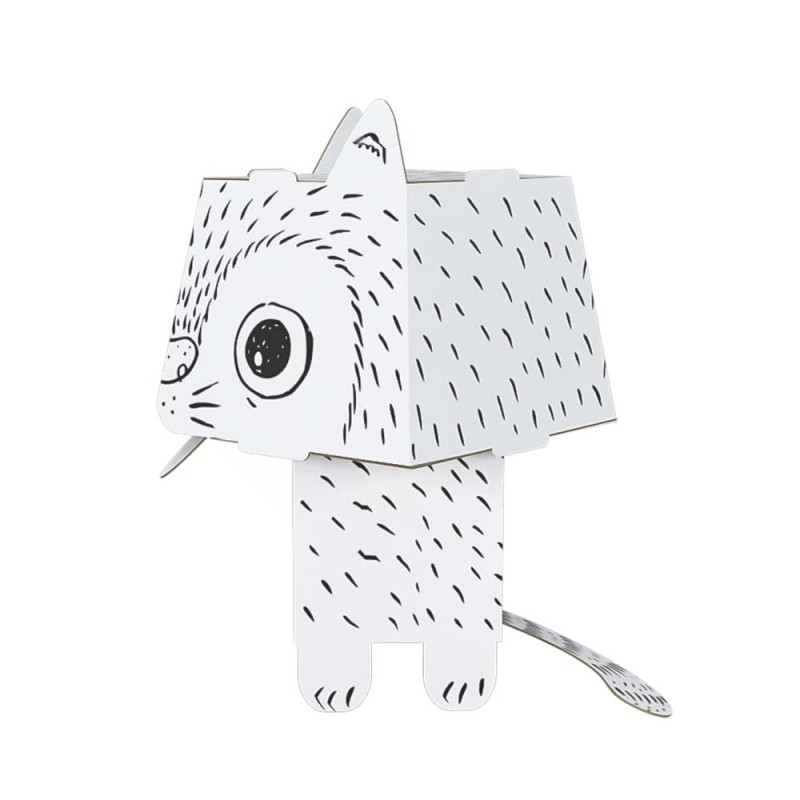 Kolorowanka CubeHead Zwierzaki 3D Monumi - Kot