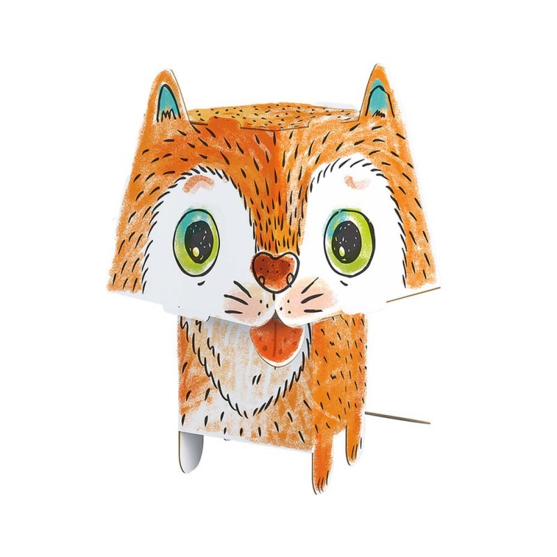 Kolorowanka CubeHead Zwierzaki 3D Monumi - Kot