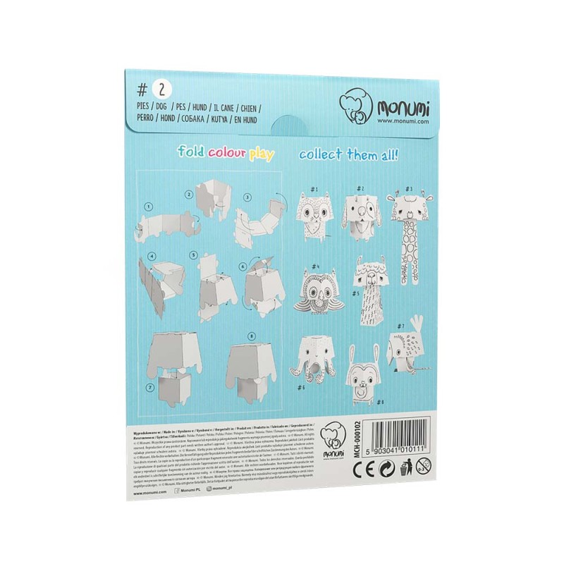 Kolorowanka CubeHead Monumi Zwierzaki 3D - Pies