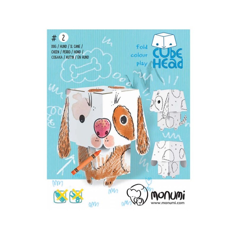 Kolorowanka CubeHead Monumi Zwierzaki 3D - Pies