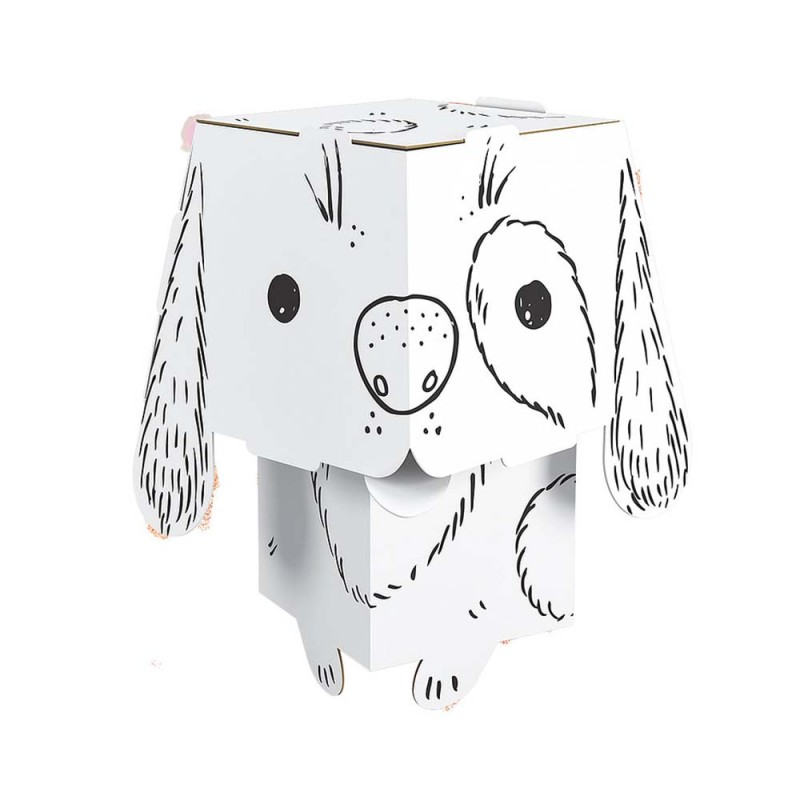 Kolorowanka CubeHead Monumi Zwierzaki 3D - Pies