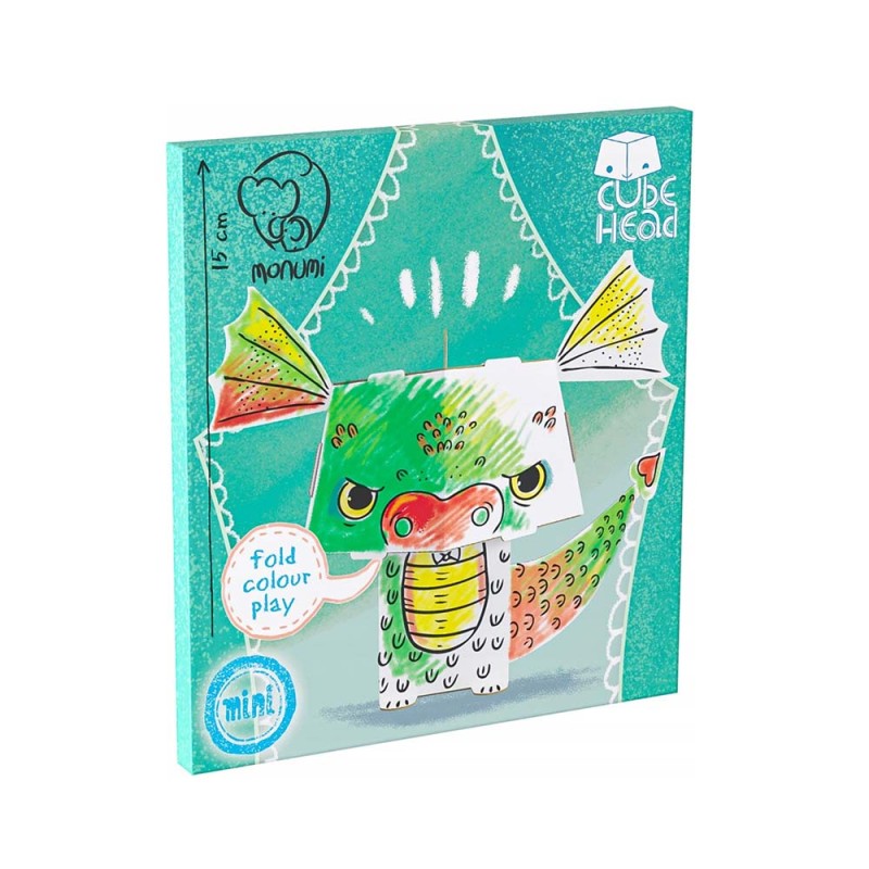 Kolorowanka CubeHead Monumi 3D mini - Smok
