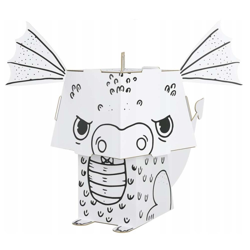 Kolorowanka CubeHead Monumi 3D mini - Smok