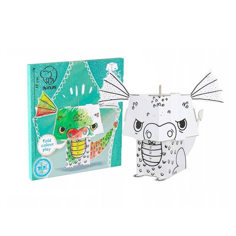 Kolorowanka CubeHead Monumi 3D mini - Smok