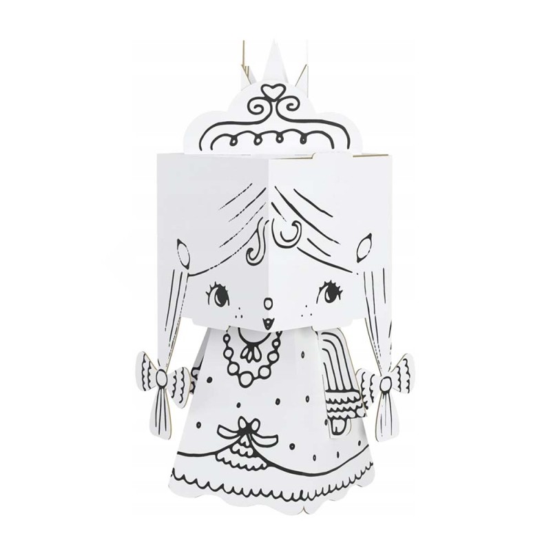 Kolorowanka CubeHead Monumi  3D mini - Księżniczka